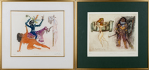 GUILLERMO SILVA SANTAMARIA (1921-2007), färgetsningar, 2 st, signerade och numrerade 3/100