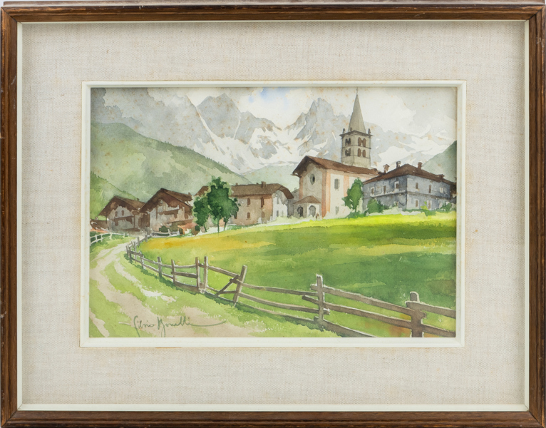 OIDENTIFIERAD KONSTNÄR, akvarell, otydligt signerad Silvio Bonalli, daterad 1972