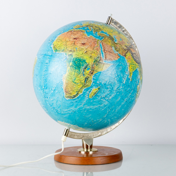 JORDGLOB, med belysning, Scan-globe, Danmark, 1900-talets andra hälft