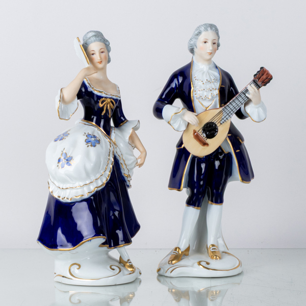 FIGURINER, 1 par, Royal Heidelberg, 1900-talets mitt