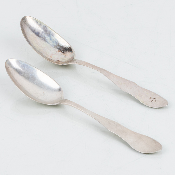 SKEDAR, 2 st, silver, 1800-tal, tot vikt ca 67 g