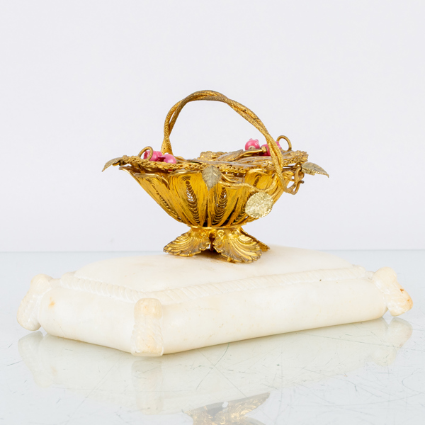 BREVPRESS, marmor och mässing, 1800-/1900-tal