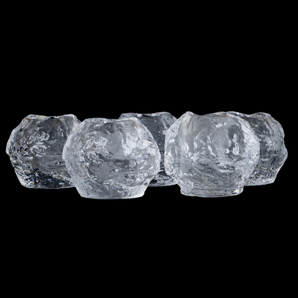 ANN WÄRFF, 5 ljuslyktor, "Snöboll", Kosta Boda