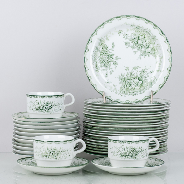 SERVISPORSLIN, 24 del, "Grön Anna", Rörstrand, 1900-talets andra hälft