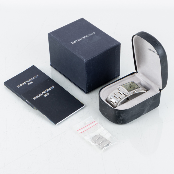 HERRARMBANDSUR, Emporio Armani, stål, 2000-tal