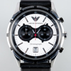HERRARMBANDSUR, Emporio Armani, kronograf, stål, 2000-tal