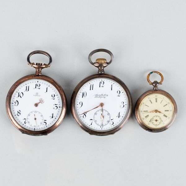 FICKUR, 3 st, silver, 1900-talets första hälft