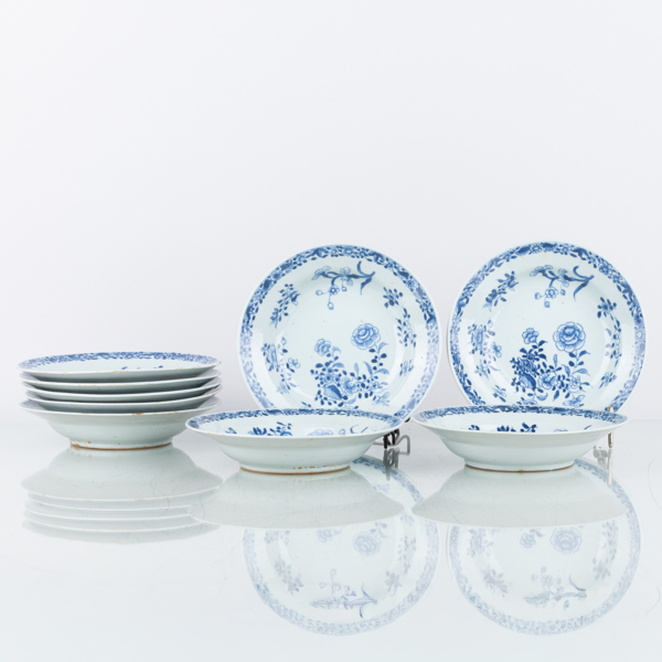 SKÅLAR, 9 st, porslin, Kina, Qianlong (1736-1795)