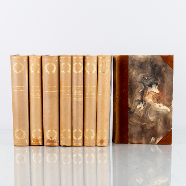 VERNER VON HEIDENSTAM, 8 vol, böcker, "Samlade Skrifter", Albert Bonniers Förlag, Stockholm