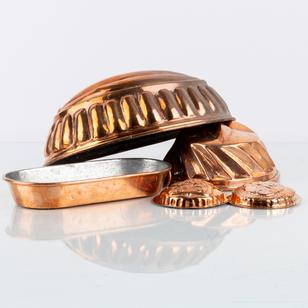 FORMAR, 5 st, koppar, 1800-/1900-tal