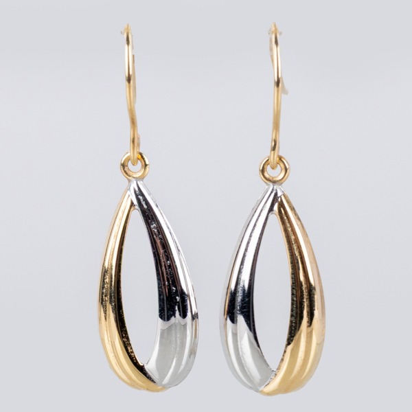 ÖRHÄNGEN, 1 par, 18k guld och vitguld