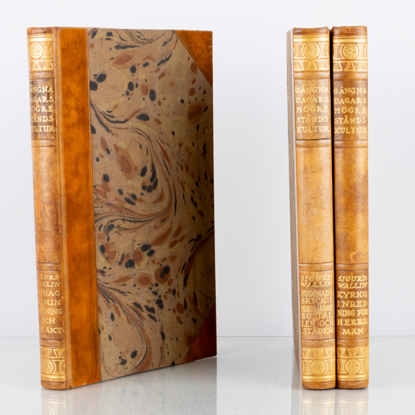 SIGURD WALLIN, 3 vol. "Gångna dagars höreståndskultur", Skoglunds Bokförlag Stockholm 1946-48