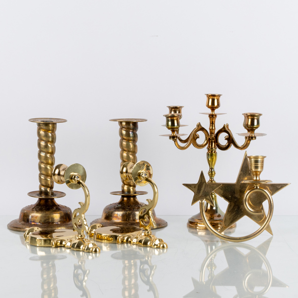 MÄSSINGSFÖREMÅL, 6 st, bla Scandia Malm, 1900-tal