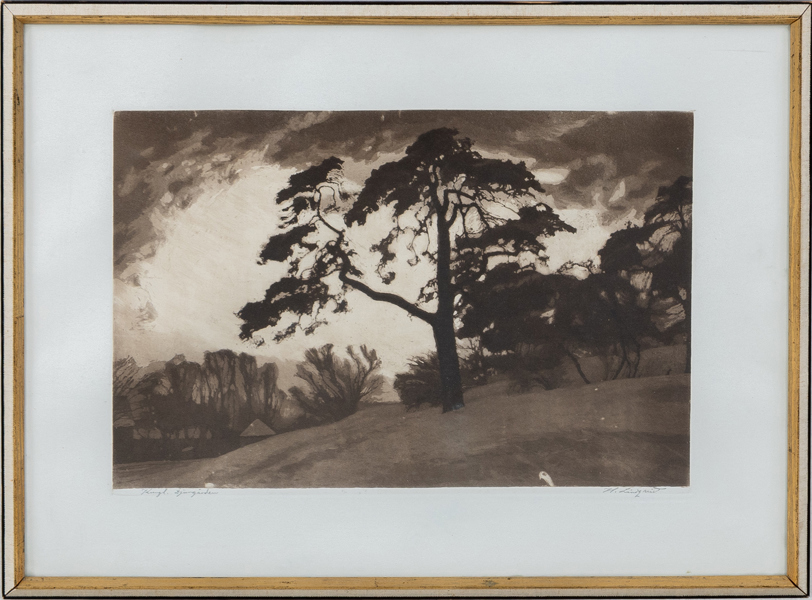 HERMAN LINDQVIST (1868-1923), etsning, signerad