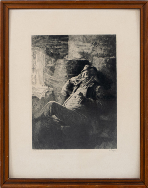 AXEL TALLBERG (1860-1928), gravyr, signerad