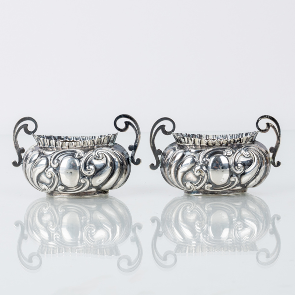 SALTKAR, 1 par, silver, England, tidigt 1900-tal