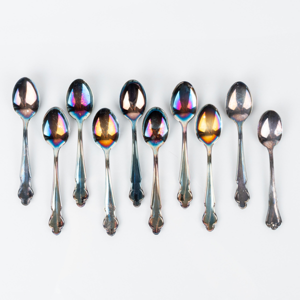 KAFFESKEDAR, 10 st, silver, MGAB, 1985