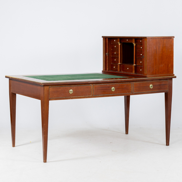 SKRIVBORD, med uppsats, gustaviansk stil, 1800-/1900-tal