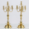 GUSUMS BRUK, 1 par kandelabrar, mässing, tidigt 1900-tal