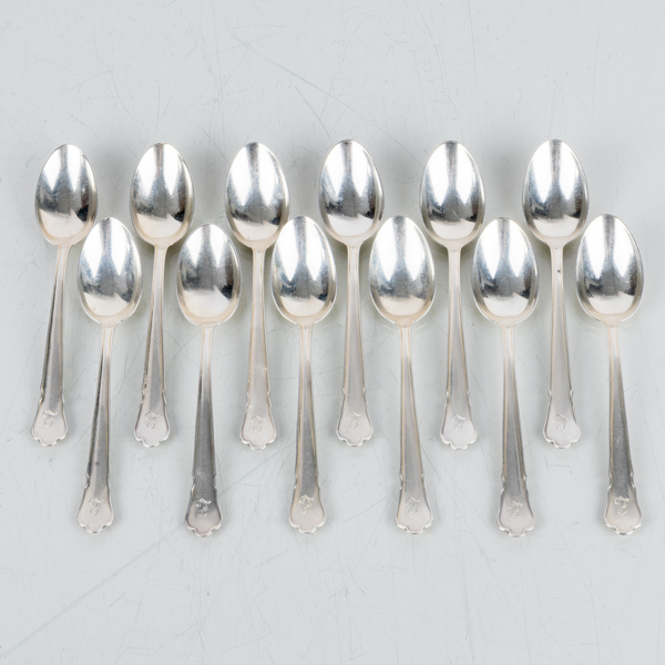 KAFFESKEDAR, 12 st, silver, "Disa", GAB, 1940-tal