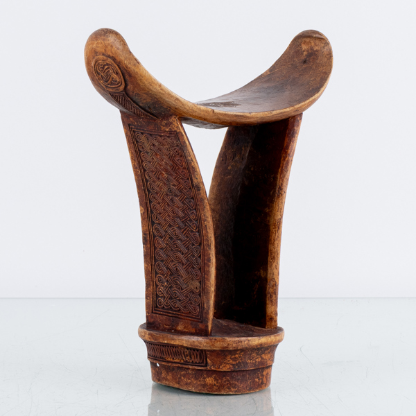 NACKSTÖD, skuret trä, sannolikt Somalia, 1900-tal