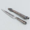 GAUCHOKNIV med BALJA, nysilver samt stål, Sydamerika, 1900-tal