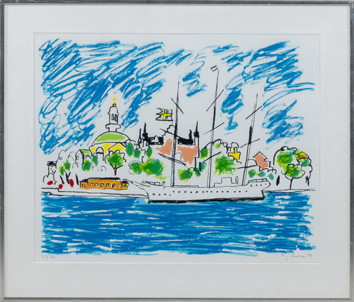 STIG (SLAS) CLAESSON (1928-2008), färglitografi, signerad och daterad -80
