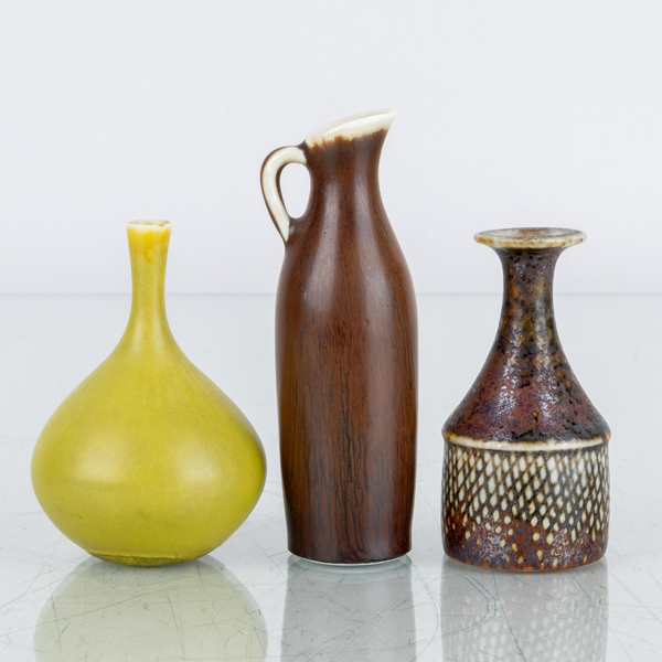 STIG LINDBERG OCH CARL-HARRY STÅLHANE, 3 st, miniatyrer, signerade