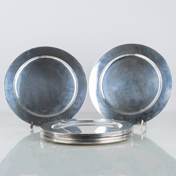 KUVERTALLRIKAR, 10 st, sterlingsilver, sannolikt Rancho Alegre, Taxco, Mexico, 1960-tal