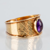 RING, 18k guld och ametist, Bengt Hallberg, Köping