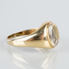 RING, 14k guld med vit sten