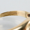 RING, 14k guld med vit sten