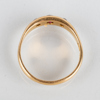 RING, 18k guld med röd samt vita stenar, H Perssons Guldsmedsaffär, Linköping 1969