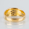 RING, 18k guld, med 7 mindre diamanter