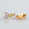 HÄNGEN, 2 st, 18k och 14k guld med odlade pärlor