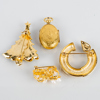 MEDALJONG OCH BROSCHER, 3 st, bijouterier