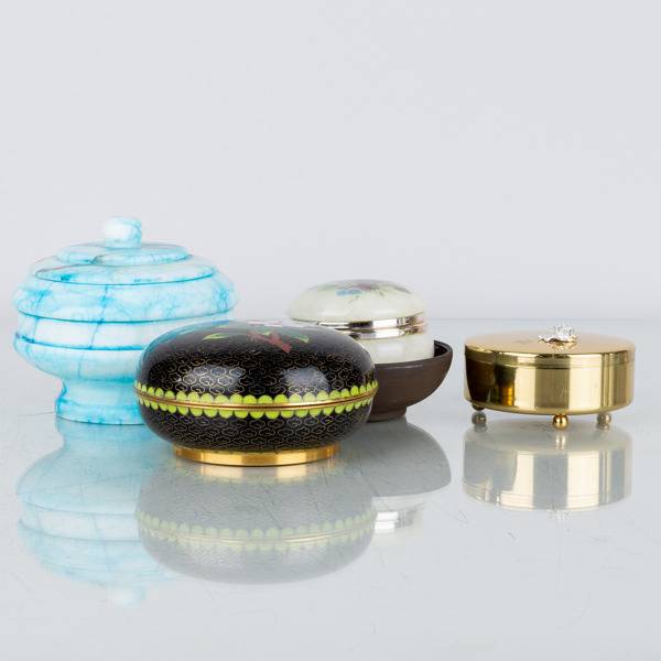 SKÅL SAMT LOCKASKAR, 4 st, bla Skultuna, 1900-tal