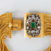 ARMBAND, 18k guld med smaragd och gammalslipade diamanter, 1900-tal
