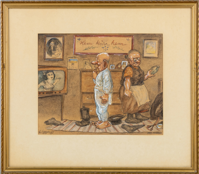 JAC EDGREN (1899-1980), akvarell, signerad