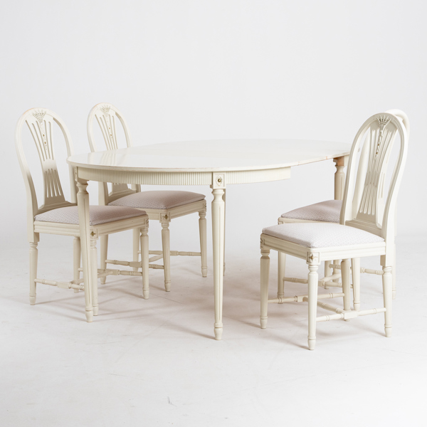 MATSALSMÖBEL, 5 del, gustaviansk stil, 1900-talets mitt