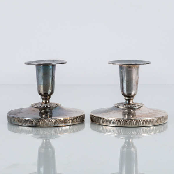 LJUSSTAKAR, 1 par, silver, K&EC, Göteborg 1966