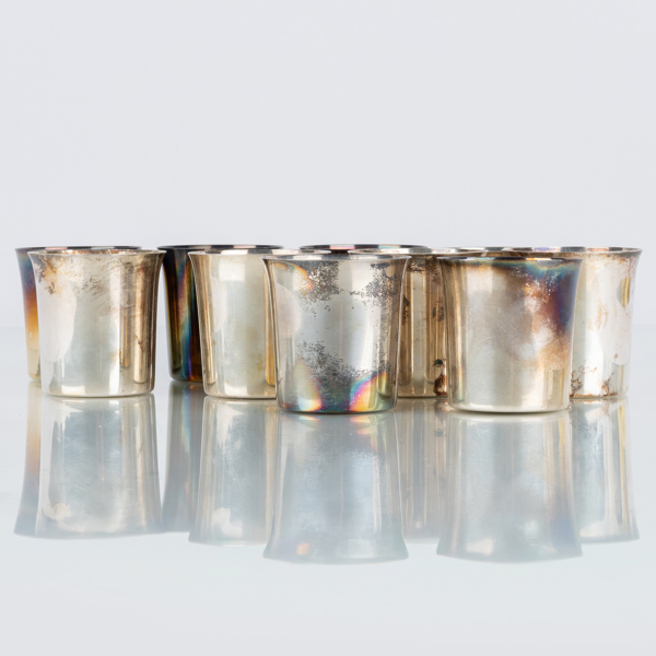 THORE ELDH, 10 st supkoppar, silver, GAB, Ceson, och K&EC, 1900-talets andra hälft