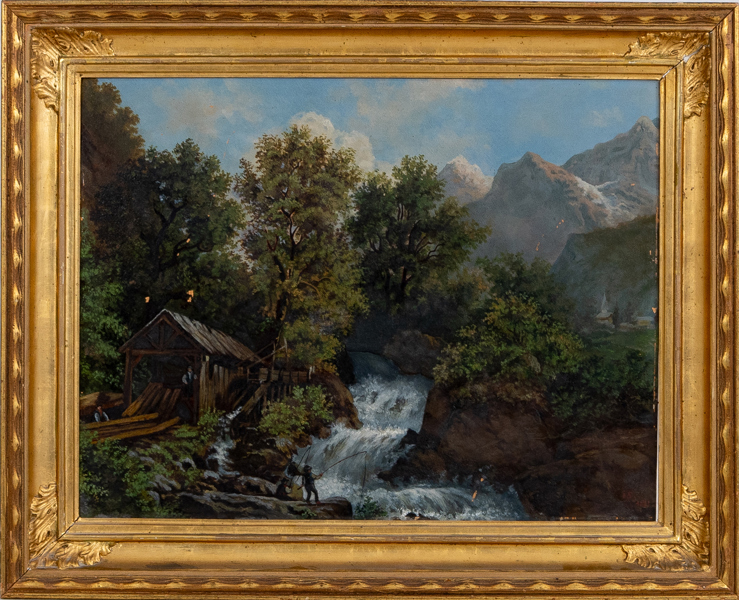 OIDENTIFIERAD KONSTNÄR, olja på pannå, signerad iS 1881