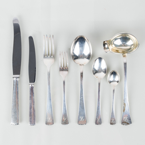 BESTICKUPPSÄTTNING, 60 del, silver, "Diplomat", CG Hallberg, Stockholm 1900-tal