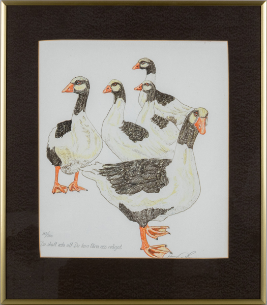 HASSE ANDERSSON (1926-2003), färglitografi, signerad och numrerad 165/300