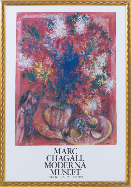 UTSTÄLLNINGSAFFISCH, efter Marc Chagall, Moderna Museet 1982