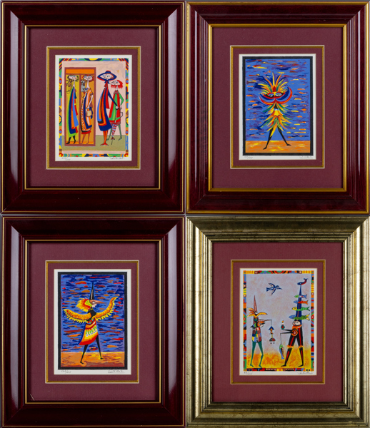 GUILLERMO SILVA SANTAMARIA (1921-2007), 4 st, färglitografier, signerade samt numrerade