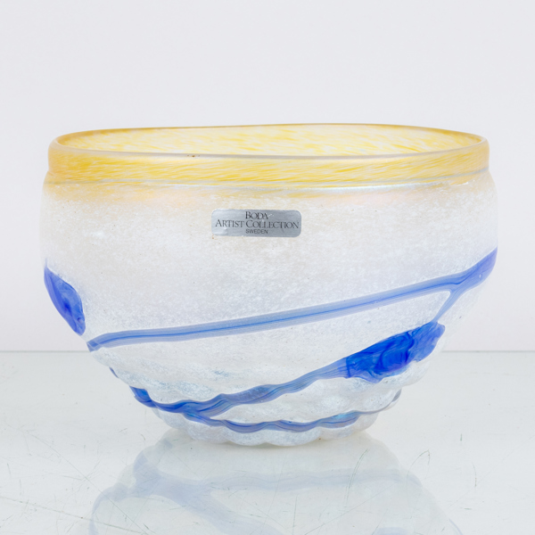 BERTIL VALLIEN, skål, glas, Kosta Boda, signerad