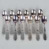 KAFFESKEDAR, 11 + 1 st, silver, Ceson, 1960-tal