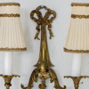 VÄGGLAMPETTER, 1 par, Louis XVI-stil, mässing, 1900-talets första hälft
